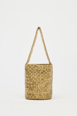 SEQUINNED MINI BUCKET BAG - Zara фото 2