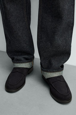 LEATHER PENNY LOAFERS - Zara фото 3