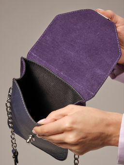 Сумка замшевая кросс-боди Deboro 31023 фиолетовая
