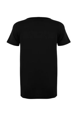 Siyah Micro Kumas Y?rtmac Detayl? Orme Spor T-Shirt THMSS26TS00002