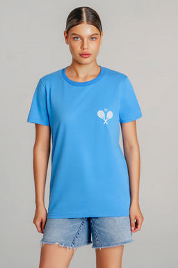 Арт. 3173 Футболка женская 44-52 (5 шт) Цвет:небесный - Калинка фото 9