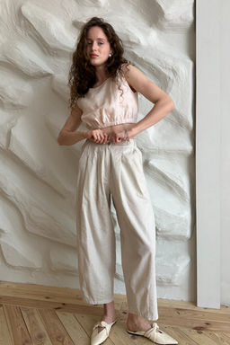 Топ лён PUFF095/01/Крем-брюле - YPSILON фото 2