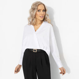 Рубашка хлопковая, На моих условиях (белая) - Charutti фото 19