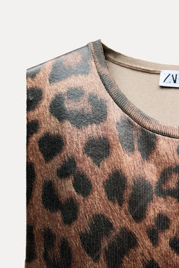 KNIT FOIL DRESS WITH ANIMAL PRINT - Zara фото 8