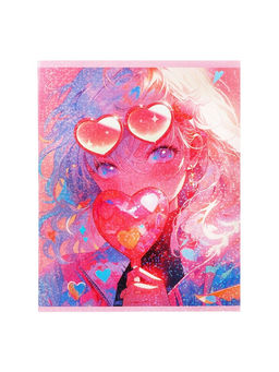 Набор тетрадей, 48 листов в клетку, Calligrata «В розовых очках», серые листы, 5 штук