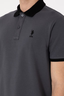 Erkek Regular Fit Polo Yaka Antrasit Basic Ti__rt Sepette S_rpriz _ndirim - U.s. polo assn фото 7