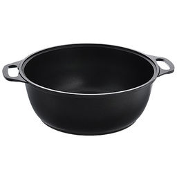 Кастрюля-жаровня с антипригарным покрытием 3л, д36см "Традиция", h8,5см, литая, металлическая жаропрочная крышка (Россия)