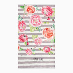 Полотенце Этель Пионы 40х73 см, 100% хл, саржа 190 гр/м2  фото 2