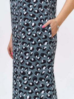 Платье женское, цвет зеленый белый черный