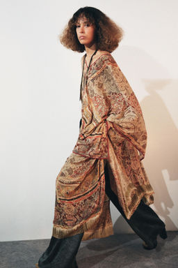 ZW COLLECTION PAISLEY KAFTAN DRESS - Zara фото 4