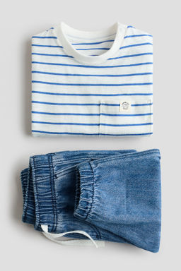 Conjunto de 2 piezas con camiseta y joggers