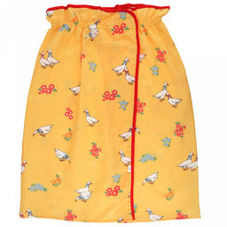 Парео для бани и сауны "Гуси" 148х85см, вафельное полотно, хлопок 100%, плотность 245г/м2, упаковка п/э классическая 28х41см, "Домашняя мода" (Россия)