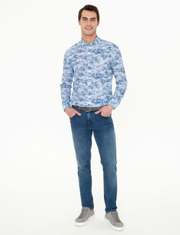 Mavi Slim Fit Uzun Kollu G_mlek
