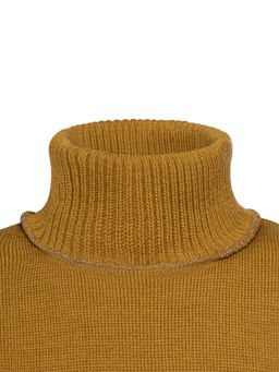 Манишка вязаная горчичная