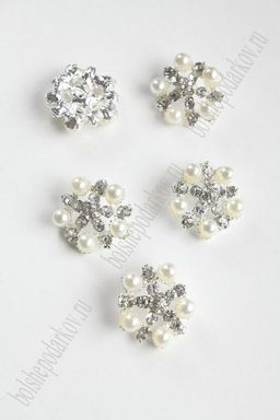 Кабошон-пуговица флоризель металл "Цветок" ХХ-312 (5 шт) SF-2072