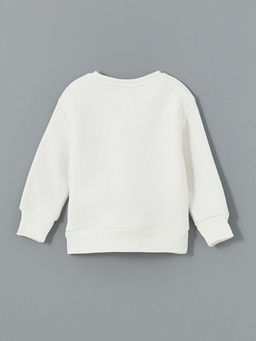 Bisiklet Yaka Bask?l? K?z ?ocuk Sweatshirt