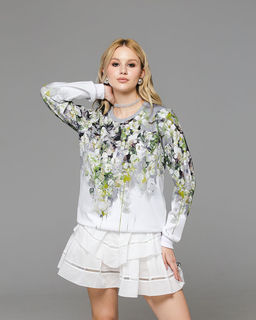 Свитшот с однотонными манжетами SWP055, джемпер - Sahar art lab фото 12