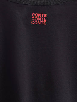 CONTE Футболка с манжетами и вышивкой As it was LD 2679 black-wild