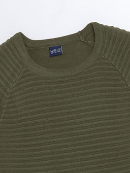 Bisiklet Yaka Dokulu Erkek ?ocuk Triko Kazak - Waikiki фото 2