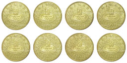 Набор из 8 монет 1 юань 2008 года Олимпиада в Пекине