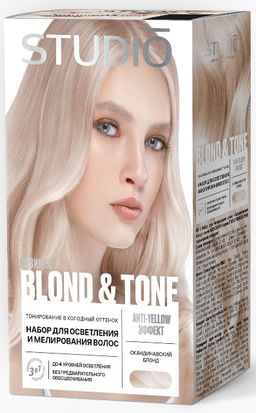 Студио Профешнл "Blond&Tone" Набор для мелирования волос Скандинавский блонд.6 /459185