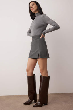 Siyah 2 Farkl? Kullan?ml? Hem Cizme Hem Bot Kad?n Blok Topuk Cizme TAKAW26CZ00027 - Trendyolmilla фото 9