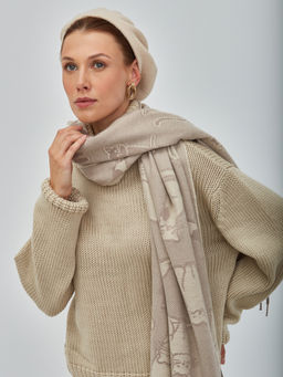 В составе шерсть. Большой теплый двусторонний палантин - Tantino фото 3