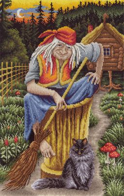 Набор для вышивания PANNA Золотая серия VS-0801 Баба - Яга 24.5 х 35 см