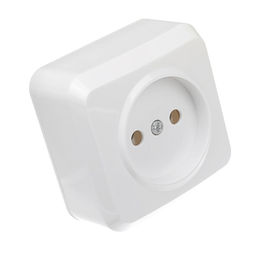 Цена за 2 шт. Розетка Smartbuy «Юпитер», 10 А, открытая, одноместная, без заземления, белая