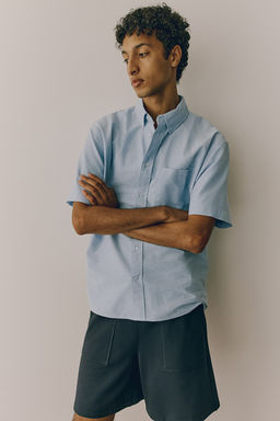 Camisa Oxford de manga corta Loose Fit - H&m фото 2
