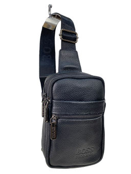 Сумка мужская из натуральной кожи, цвет черный