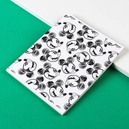 Цена за 7 шт. Тетрадь в клетку 48 л., картонная обложка, блок №2, белизна 75% (серые листы), Микки Маус