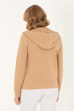Женская базовая толстовка песочного цвета с капюшоном Неожиданная скидка в корзине - U.s. polo assn фото 5