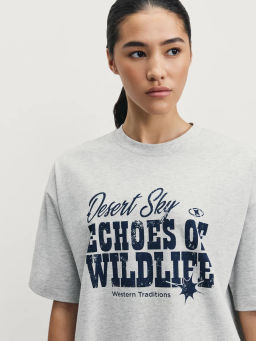 Футболка оверсайз с принтом / Zarina  фото 6