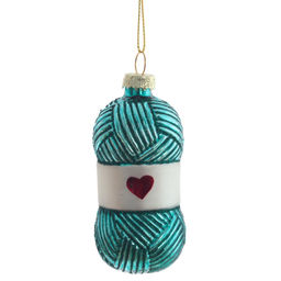 Украшение новогоднее "Моток ниток", L4 W4 H9,5 см, 3в.