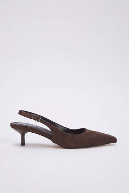 Kahverengi Suet Topuklu Ayakkab? TAKSS25TO00005