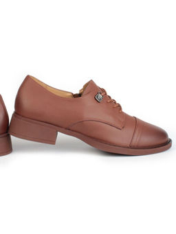 03-HP9954Z BROWN Полуботинки женские (натуральная кожа) - Фабричный китай фото 13