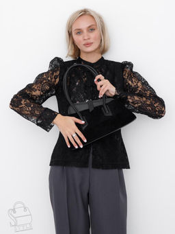 Сумка женская кожаная 6006LF black Polina&Eiterou