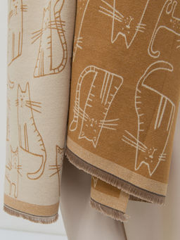 В составе шерсть и кашемир! теплый двусторонний палантин - Tantino фото 3