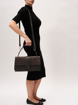 Кожаная сумка Deboro 30408 темный лес