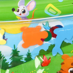 Акваковрик надувной развивающий водный «Веселые Зверята» 80х50 см