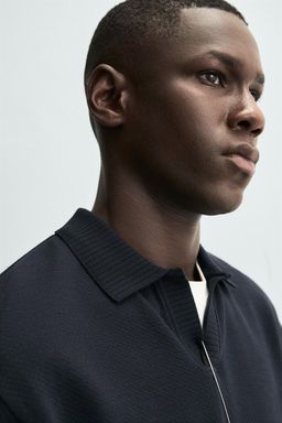 TEXTURED REGULAR FIT POLO SHIRT - Zara фото 5