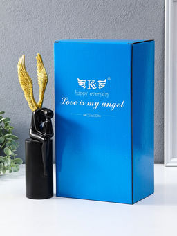 Сувенир полистоун "Ангел" чёрный с золотом 6х8,3х31 см