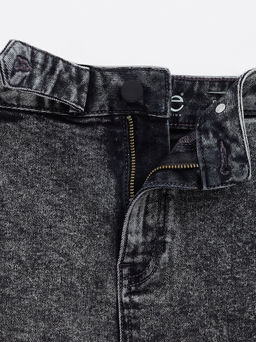 CONTE Джинсовая юбка прямого силуэта CON-385 acid washed grey