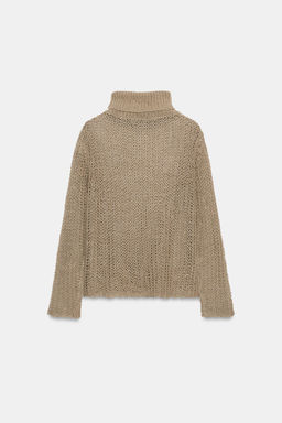 JERSEY PUNTO CALADO 100% LINO / Cuerda - Zara фото 7