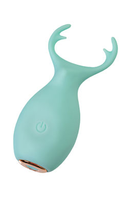 Вибратор Штучки-Дрючки, Mr. Moose, бирюзовый, силикон, 9,5 см  фото 5