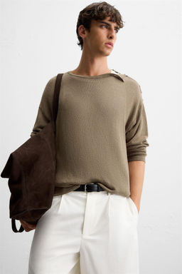 BUTTON-UP KNIT T-SHIRT - Zara фото 6