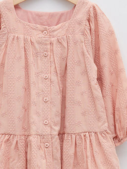 Kare Yaka Uzun Kollu K?z Bebek Elbise - Waikiki фото 3