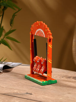 Сувенир интерьерный «Кошки на качелях», 19×24 см, дерево