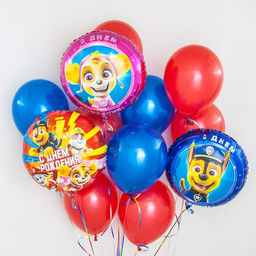 Шар воздушный фольгированный 18" «Щенячий Патруль. Дружная команда», круг